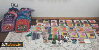 تهیه ۳۰ بسته نوشت افزار برای دانش آموزان نیازمند توسط بسیج دانشجویی دانشگاه فرهنگیان آزادگان نیر
